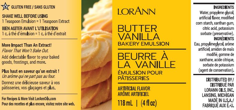 Butter Vanilla Bakery Emulsion - 4 oz. - 16 oz. - 1 Gallon - 5 Gallons - Bakery Emulsions Canada