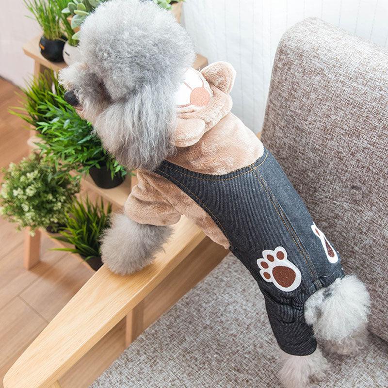 Paw Print Bear Cozy Cotton Padded Pet Clothes