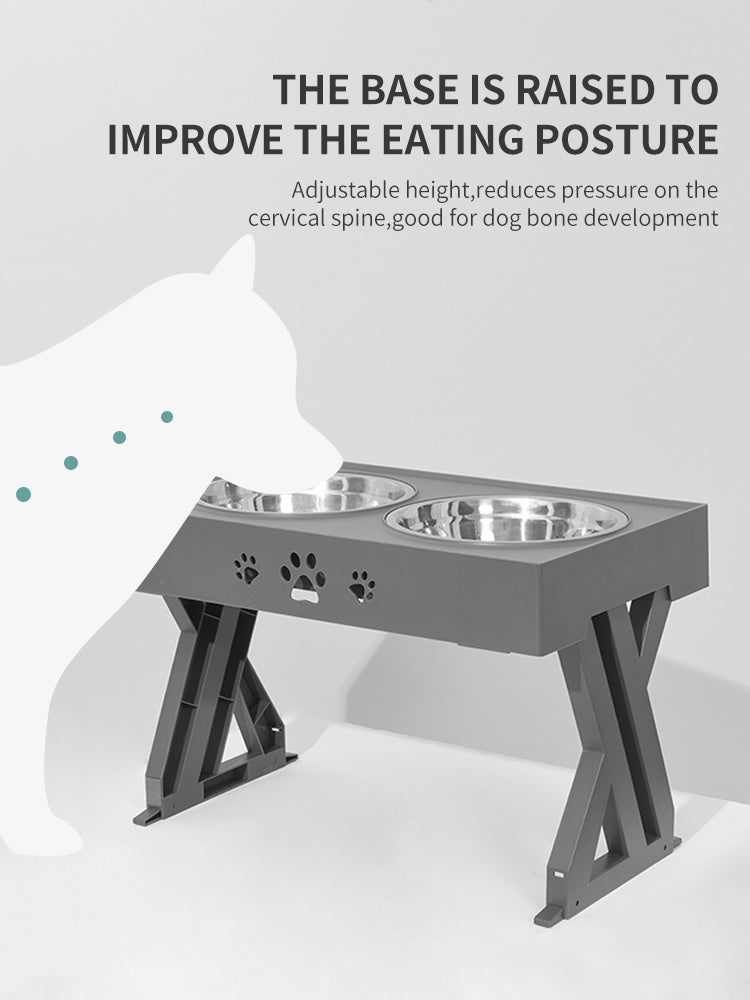 Foldable 3-Level Pet Feeder for Healthy Eating Posture