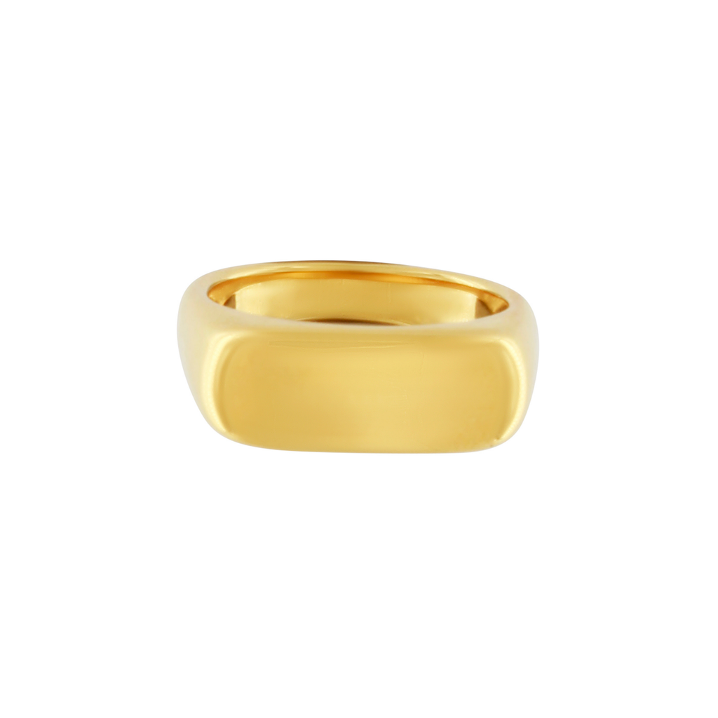 Passion Waterproof Square Ring 18K Gold Plating