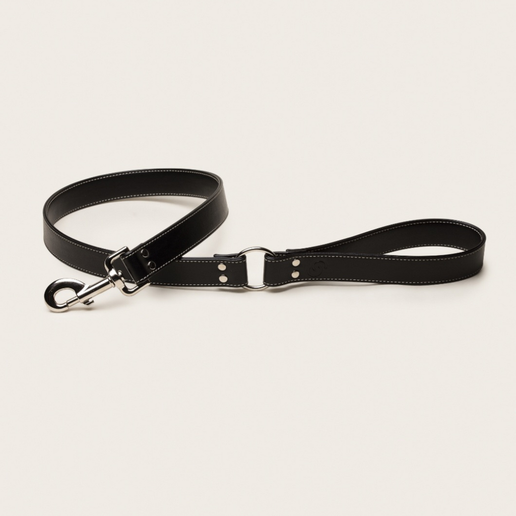Black apple leather lead