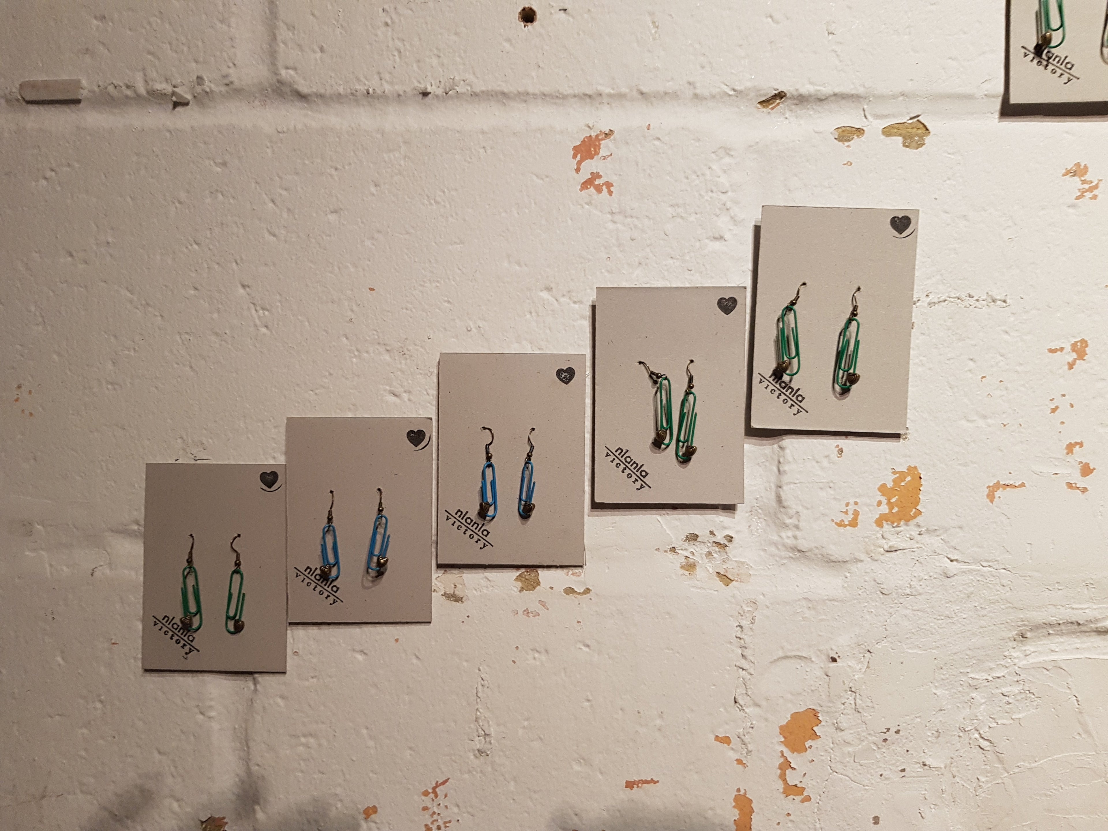 Black Personalised Paperclip Earrings | by lovedbynlanla