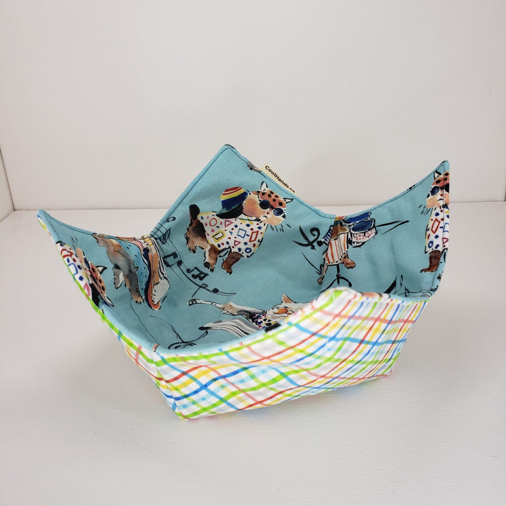 100% Cotton Microwavable Bowl Cozy - Hep Cats