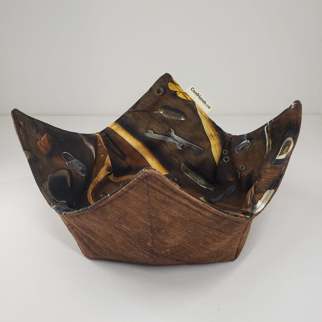 100% Cotton Microwavable Bowl Cozy - Woodshop