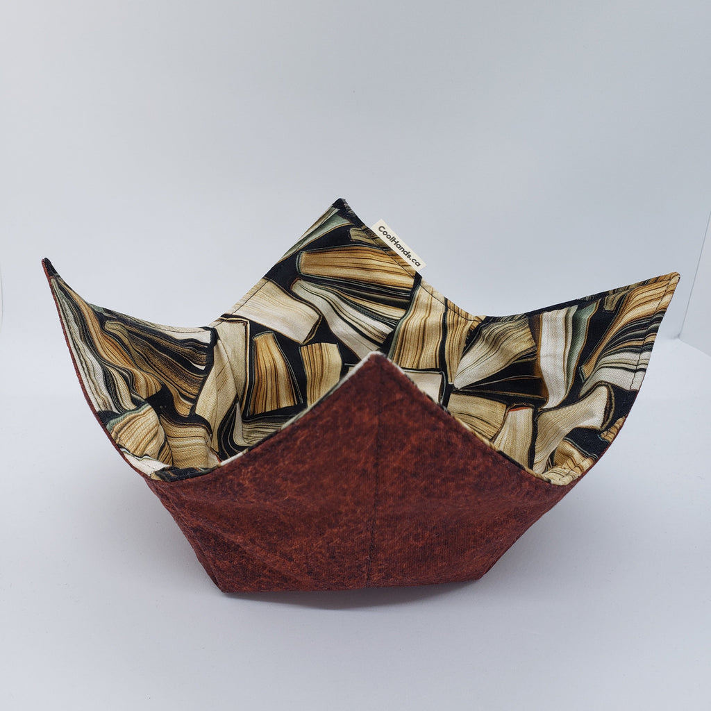 100% Cotton Microwavable Bowl Cozy - Bookish