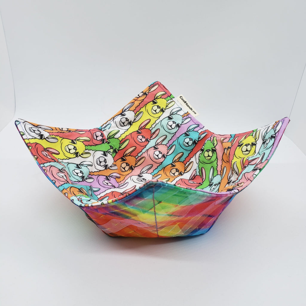 100% Cotton Microwavable Bowl Cozy - Shangri-Llama