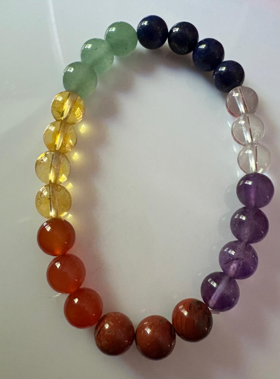 7 Charka Bracelet (8 mm Beads)-3