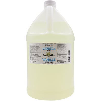 Clear Vanilla Extract (Imitation) - 4 oz. - 16 oz. - 1 Gallon - 5 Gallons