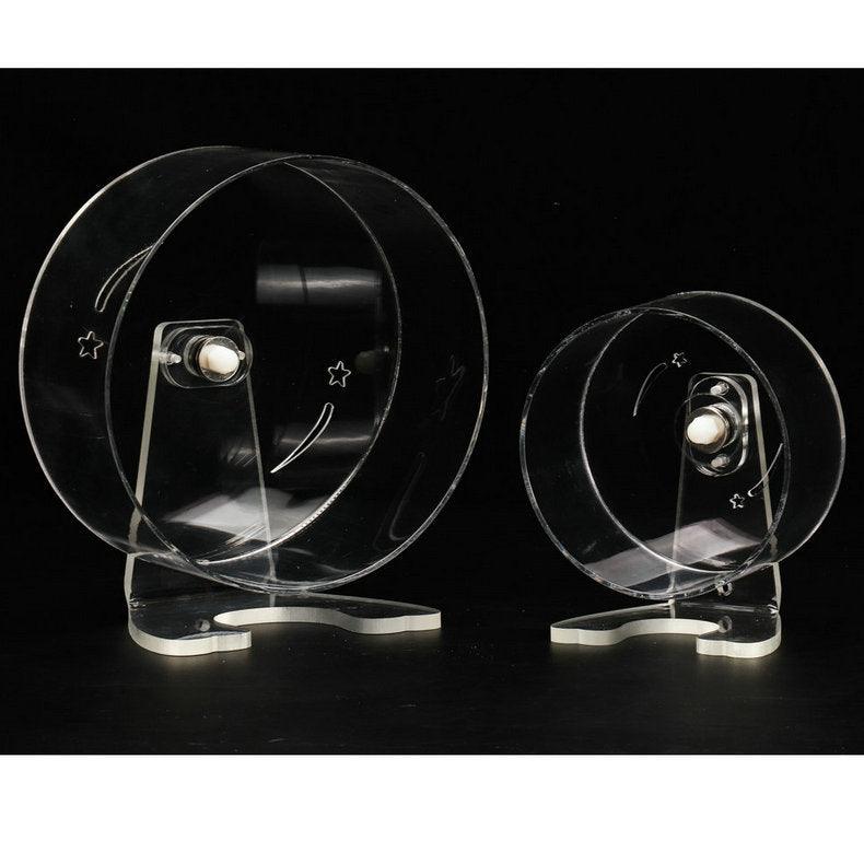 Transparent Acrylic Pet Exercise Wheel - The Ultimate Hamster Fitness Experience