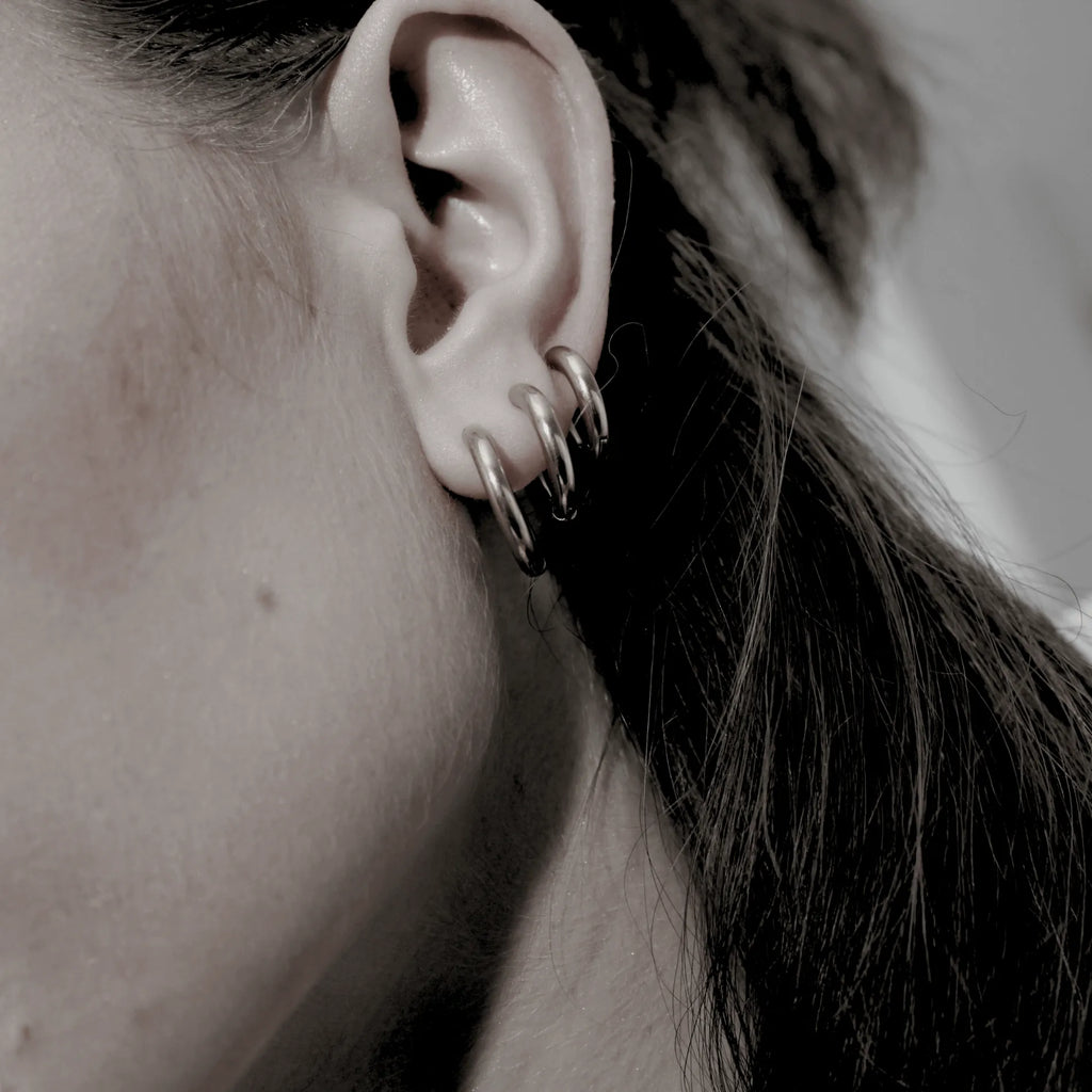 Passion Waterproof 18mm Huggie Earring 18K Gold Plating