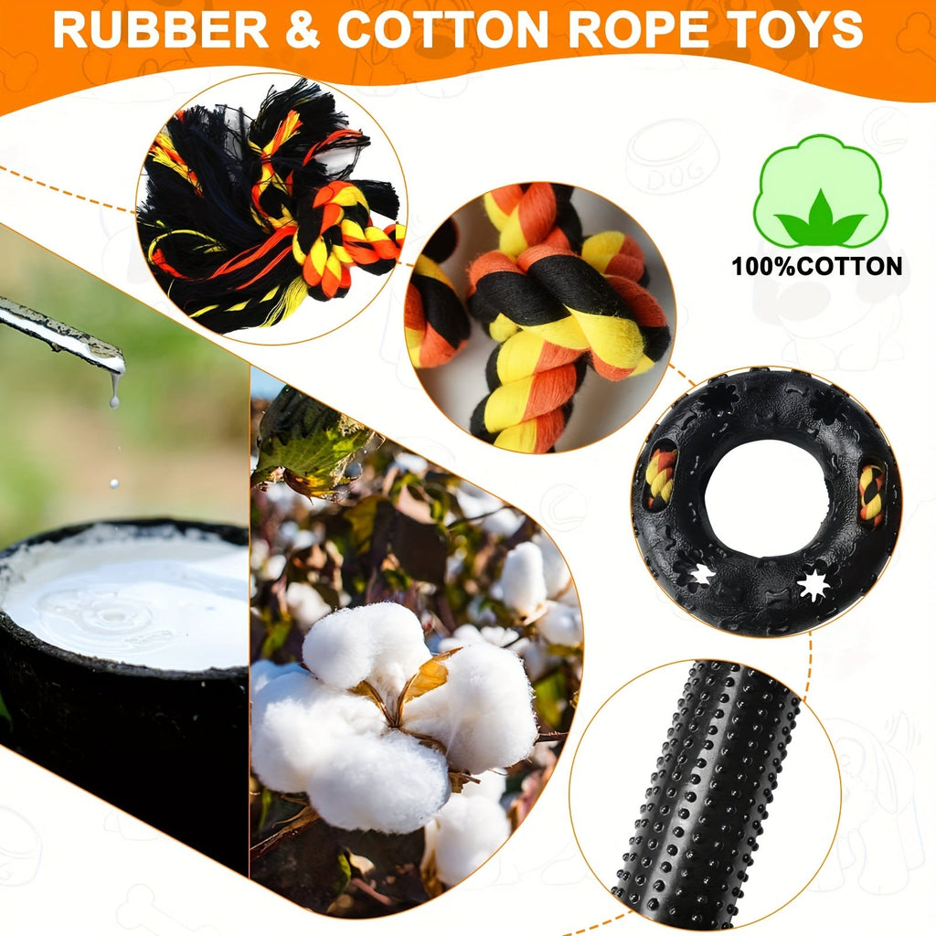 NNETM Dog Chew Toys for Small Breeds Rubber (6pcs)