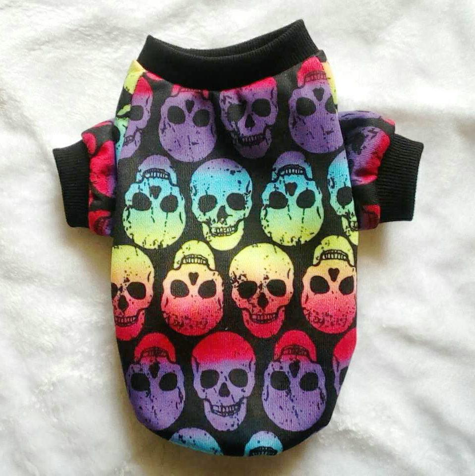Skull Halloween Pet Clothes: Spooky Ghost Head Vest