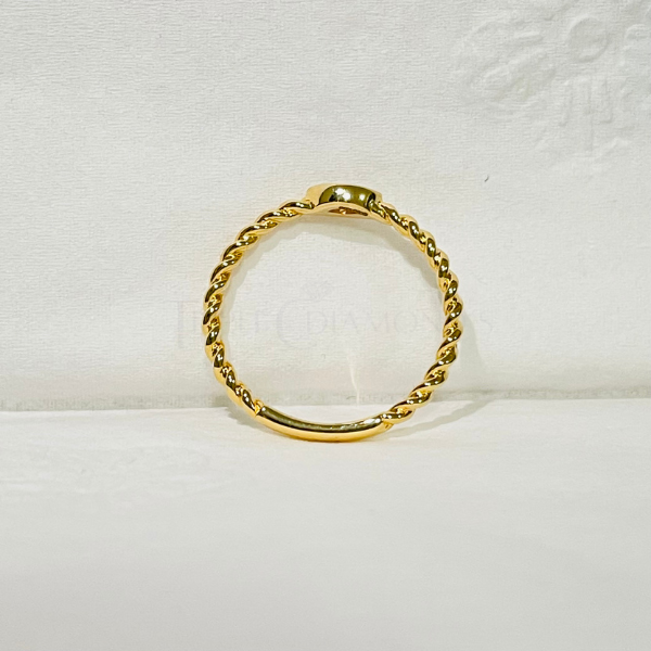 Marquis Cut Twisted Band 14K Solid Gold Everyday Fashion Diamond Ring