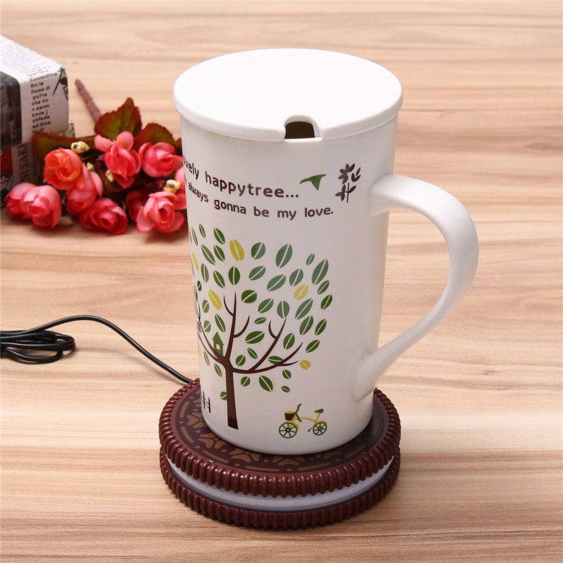 Portable Cookie Shape Cup Mat USB Power Supply Cable