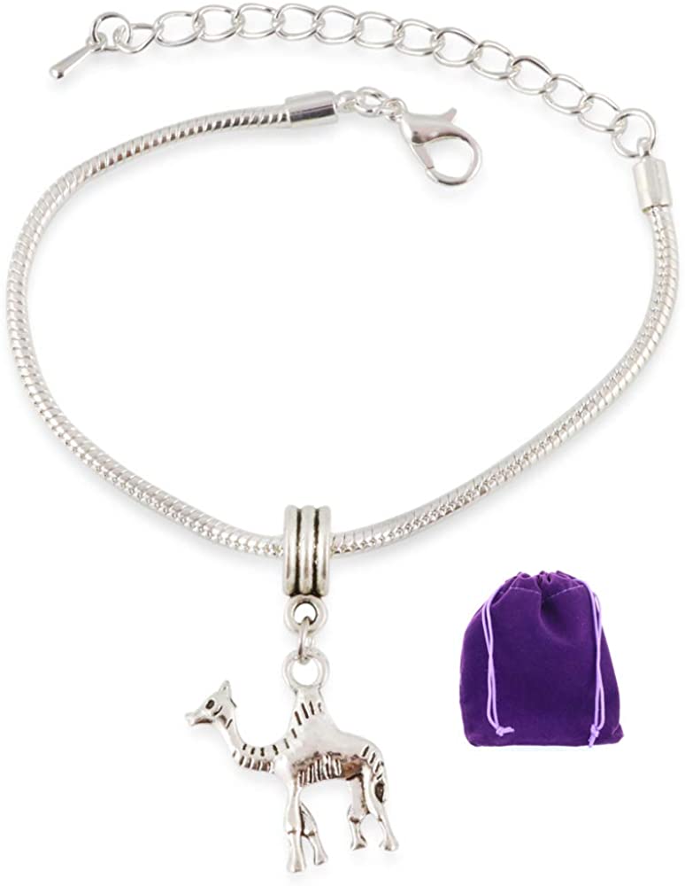 Camel Jewelry | Camel Stainless Steel Snake Chain Charm Bracelet-0