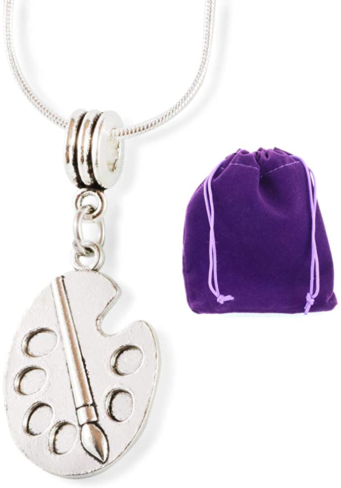 Gifts for Artists | Painters Palette Necklace Best Gifts for Artists or Painting Gifts and Gifts for Artists Women and Men Great Artist Gifts for Women a Great Artist Palette to wear around your Neck-0