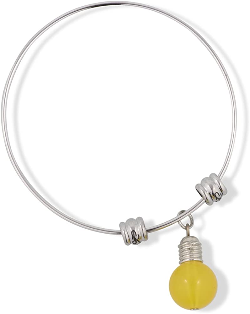 EPJ Light Bulb Yellow Fancy Charm Bangle-0