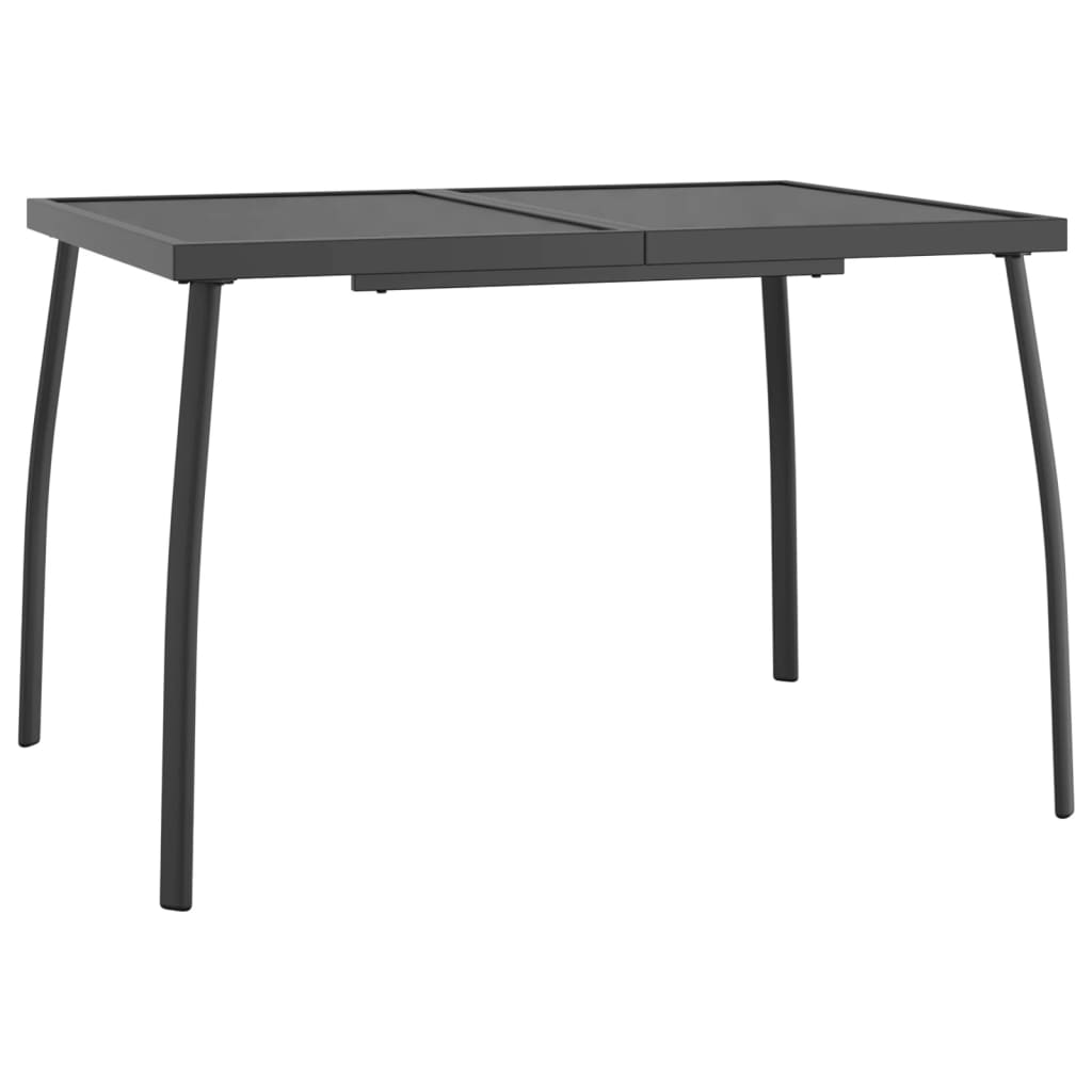 NNEVL Garden Table Anthracite 110x80x72 cm Steel Mesh