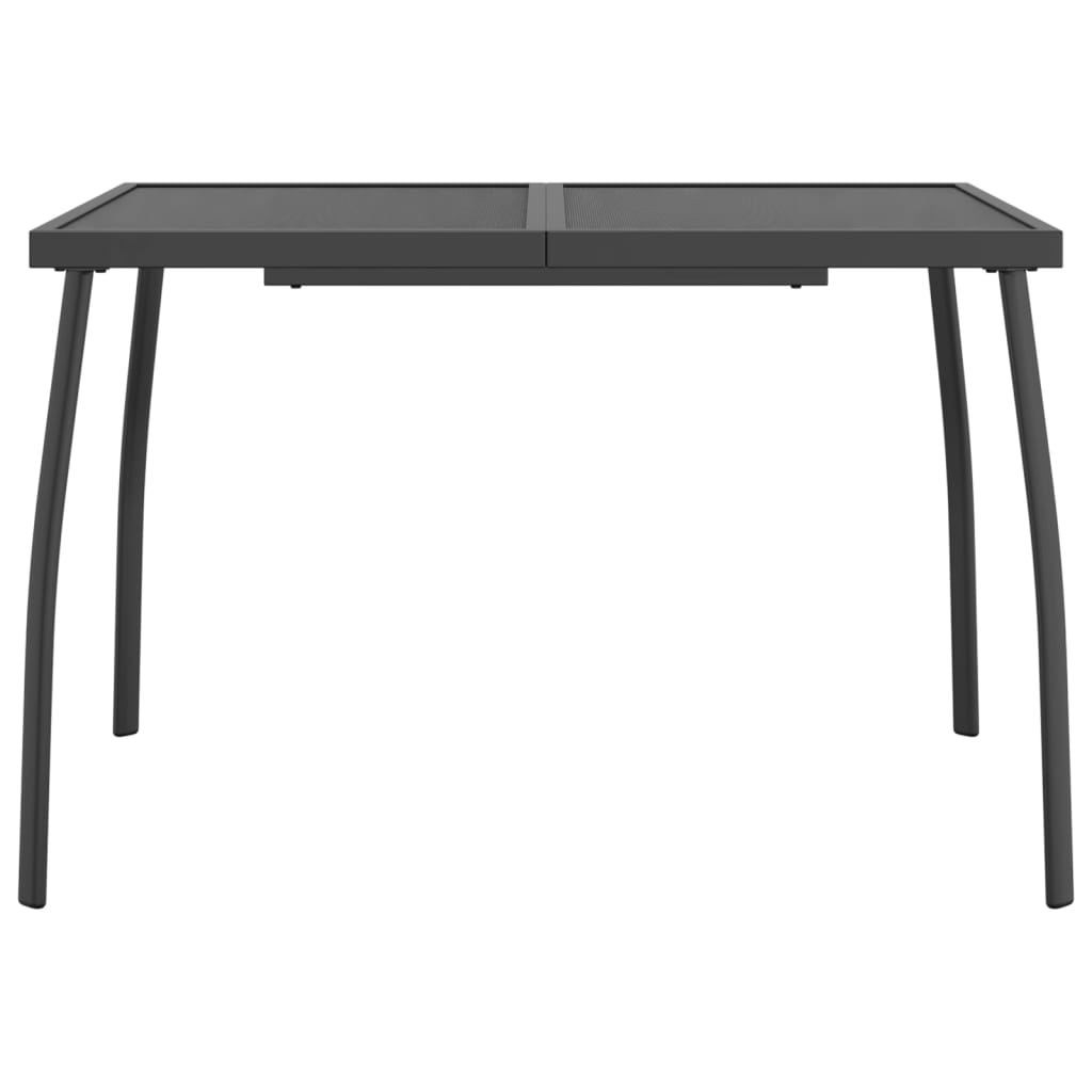 NNEVL Garden Table Anthracite 110x80x72 cm Steel Mesh