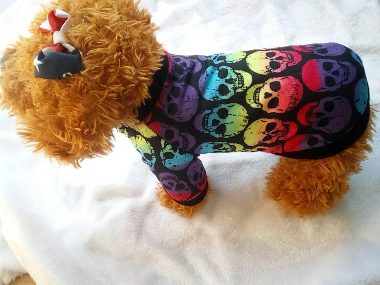 Skull Halloween Pet Clothes: Spooky Ghost Head Vest