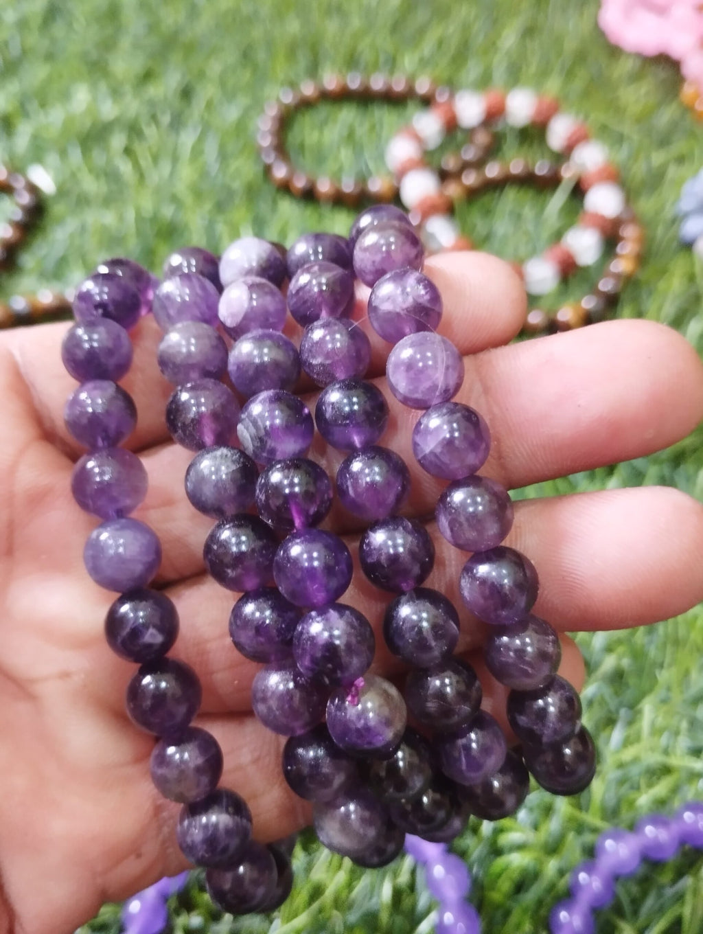 Amethyst Bracelet (8 mm Beads)-3