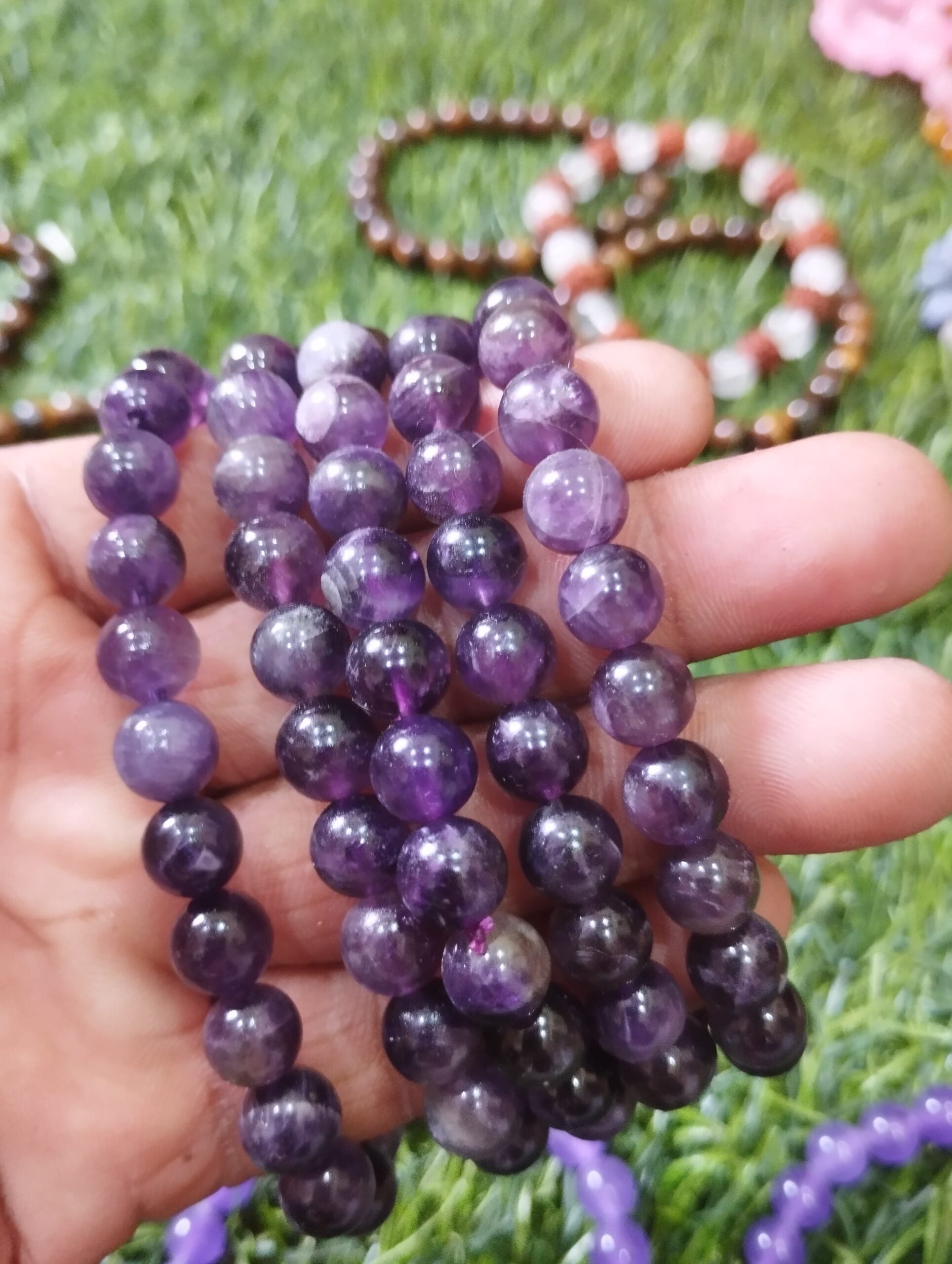 Amethyst Bracelet (8 mm Beads)-3