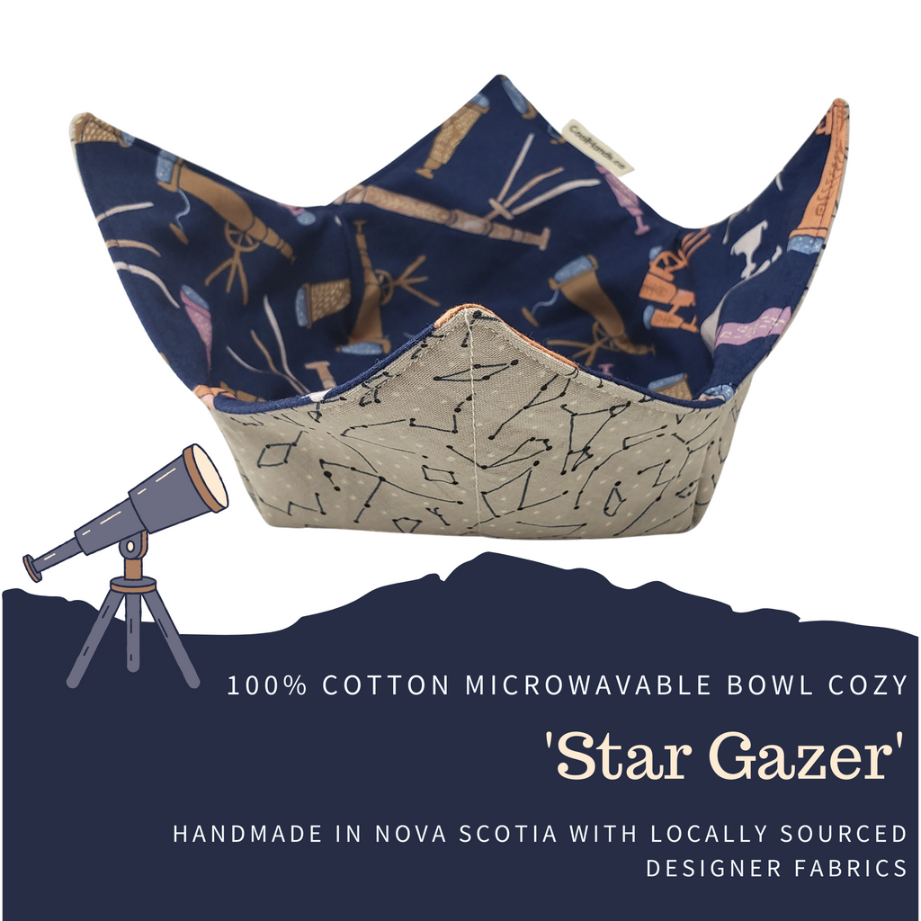 100% Cotton Microwavable Bowl Cozy - Star Gazer