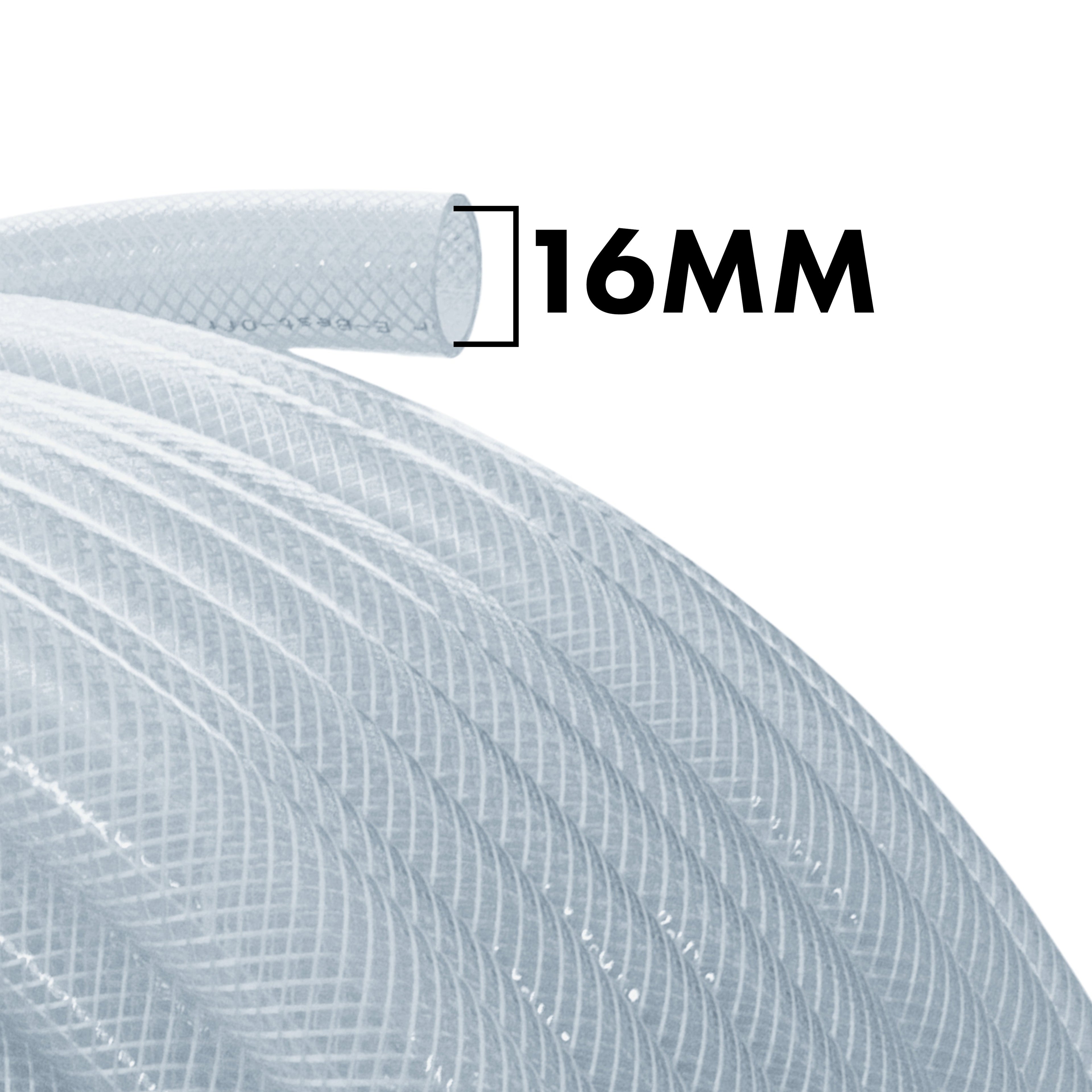 16mm Braided PVC Tech Hose, 1.9mm Wall Thickness