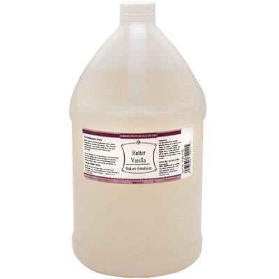 Butter Vanilla Bakery Emulsion - 4 oz. - 16 oz. - 1 Gallon - 5 Gallons - Bakery Emulsions Canada