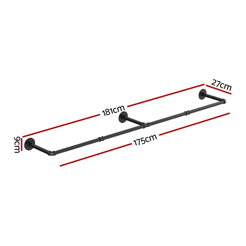NNEDSZ Clothes Rack Floating Metal