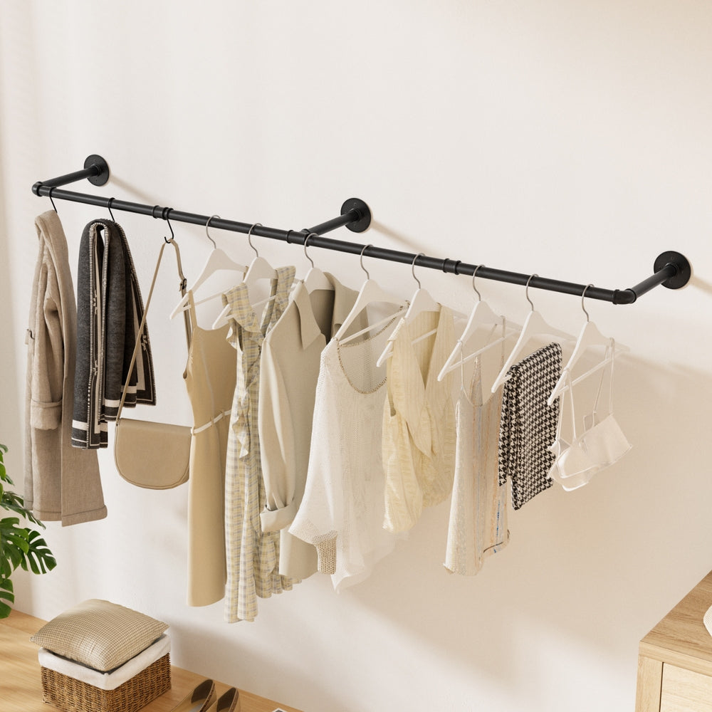 NNEDSZ Clothes Rack Floating Metal