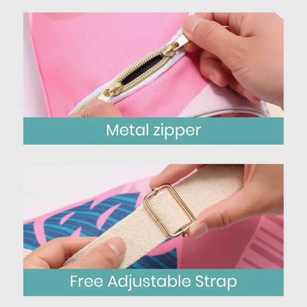 Printed Yoga Mat Bag Women's Fashion Sports Backpack