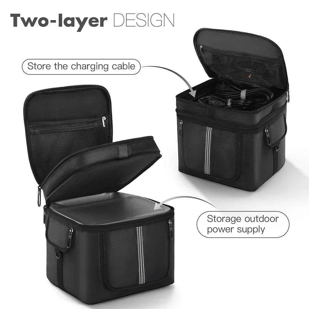 Portable Power Station Bag Waterproof Protective Case with Shoulder Strap & Handle for Ecoflow River 2 Pro & Ecoflow River 2 Max