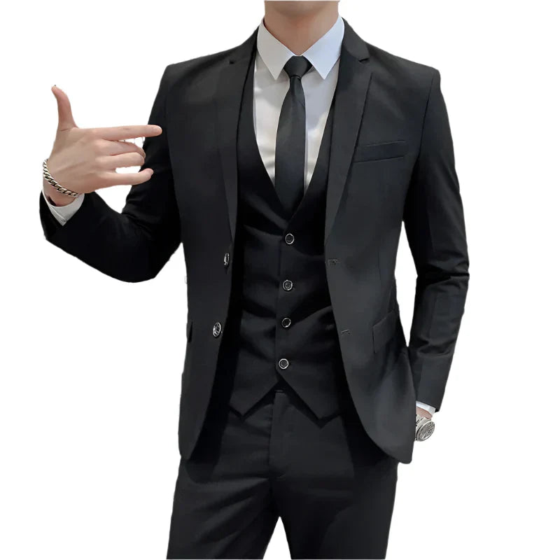 NNEOBA Mens Business Suit Set Blazer (Black)