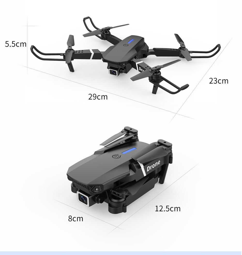 NNEOBA 2021 NEW Drone 4k profession HD Wide Angle Camera 1080P WiFi fpv Drone Dual Camera Height Keep Drones Camera Helicopter Toys