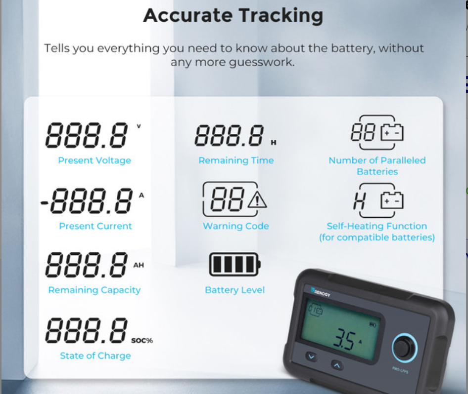 Monitoring Screen for Smart Lithium Battery Series