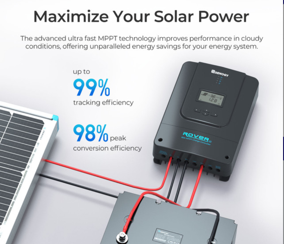 Rover 60Amp MPPT Solar Charge Controller 12V/24V/36V/48V