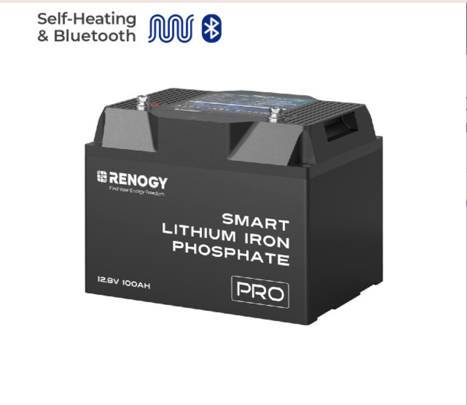 Pro- 12V 100Ah Smart Lithium Iron Phosphate Battery w/ Bluetooth & Self-Heating-4