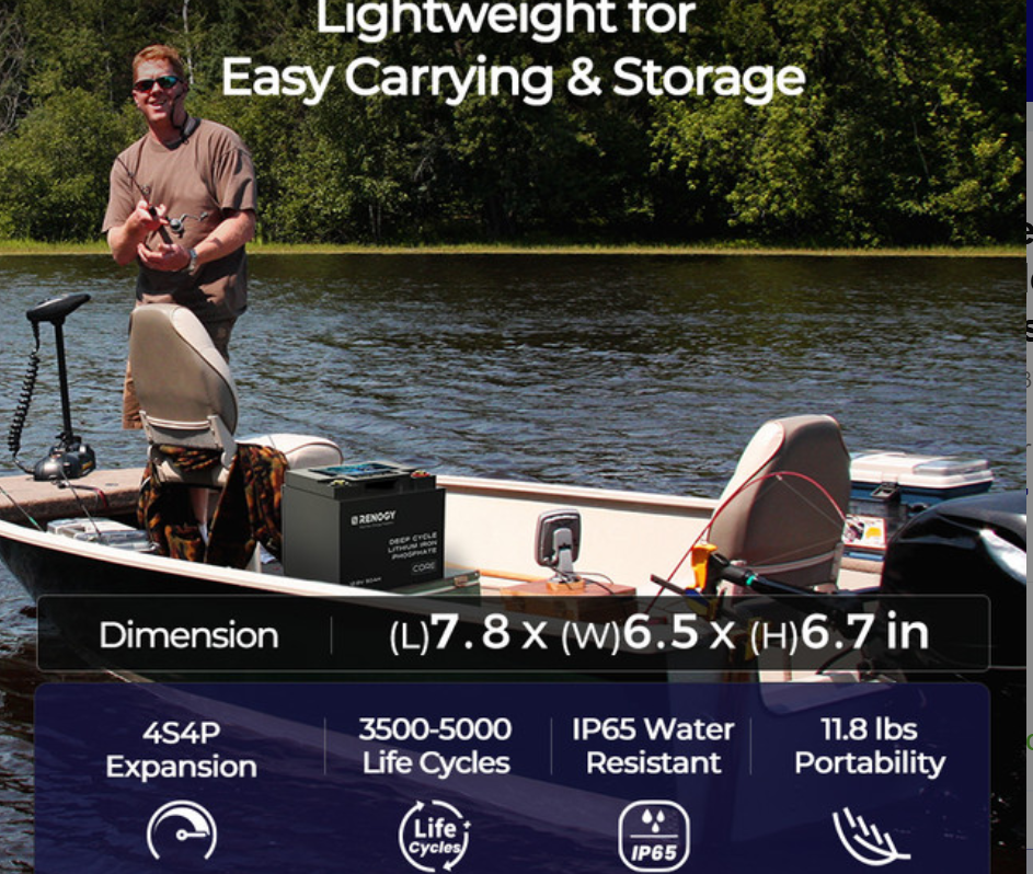 Core- 12V 50Ah Deep Cycle Lithium Iron Phosphate Battery-2