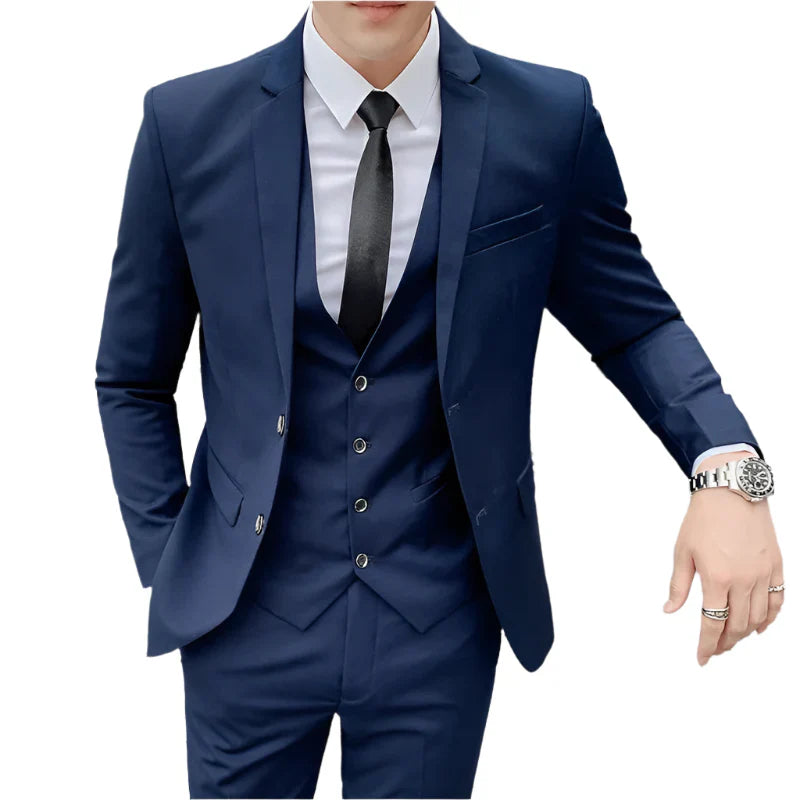 NNEOBA Mens Business Suit Set Blazer (Blue)