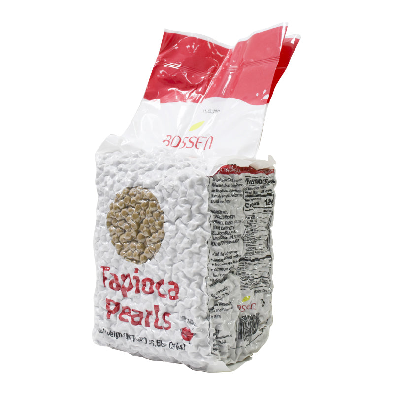 Tapioca Pearls Boba - Bossen Boba (3kg) | Case of 6 Bags | 60 Cases to a Pallet | Tapioca Pearls Foodservice Canada