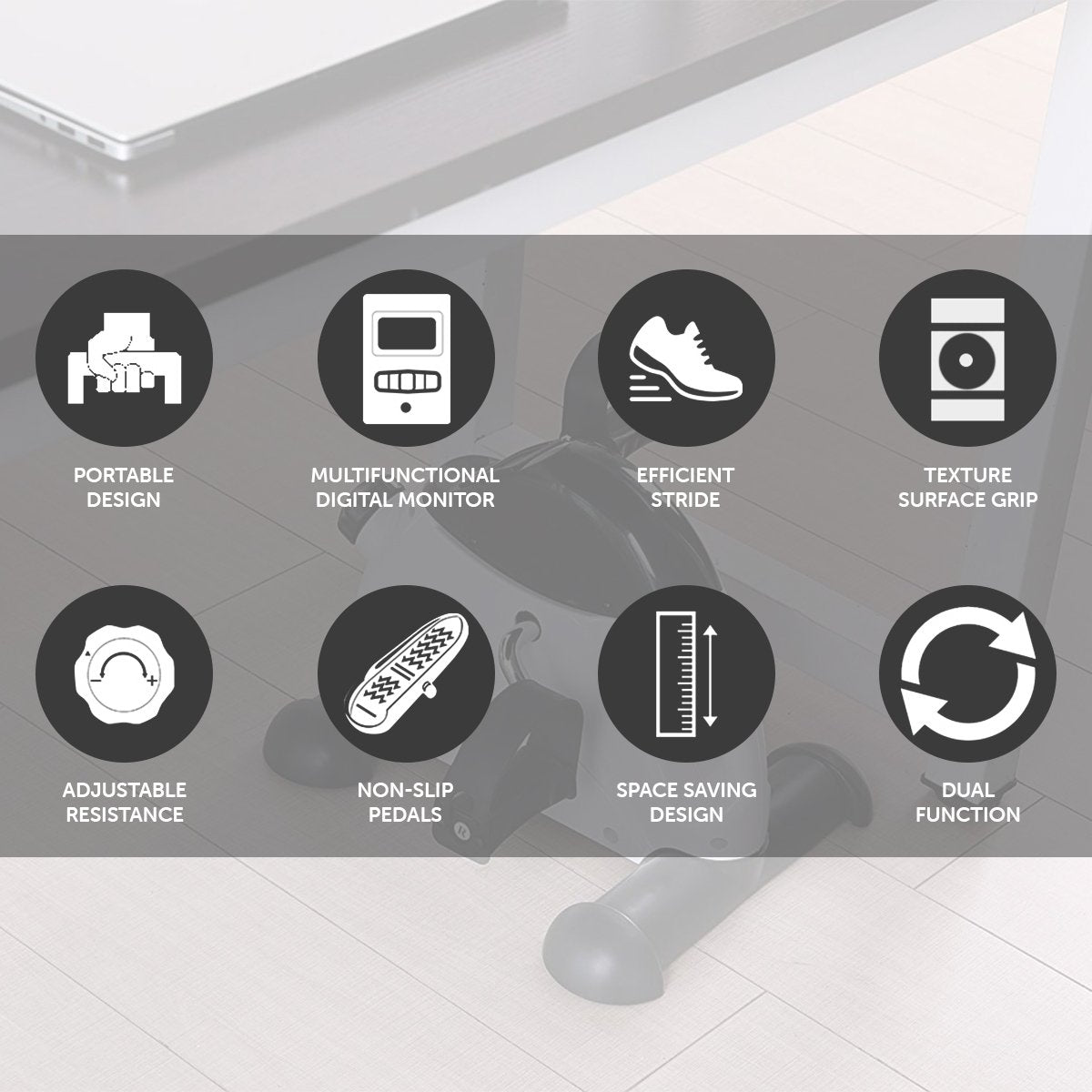 NNEDSZ Mini Exercise Bike Arm and Leg Pedal Exerciser