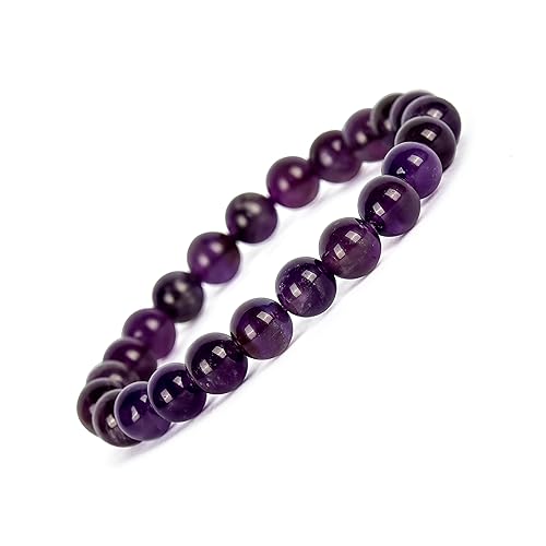 Amethyst Bracelet (8 mm Beads)-0