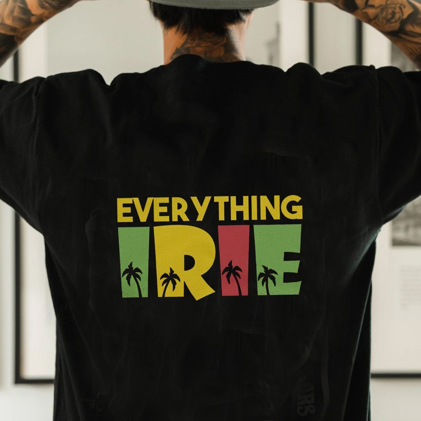 Colorful Art Alphabet Everything Smooth Reggae Style Men's T-shirt, Alphabet Pattern T-shirt Men's Summer Clothing, Men's Clothing-0