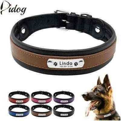 Big Dog's Personalised Leather Dog Collar