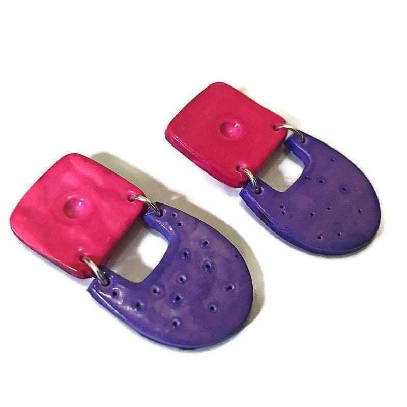 Black & Yellow Clip On Earrings for Non Pierced Ears- "Val"-3