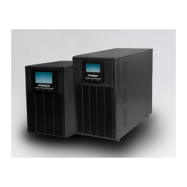 iPOWER UPS, 1000VA, 1000W, 4x IEC C13, SNMP/USB/RS-232, szünetmentes tápegység, LCD kijelző, AVR, online, tower (UPS1000-I-T1KVA-2B)