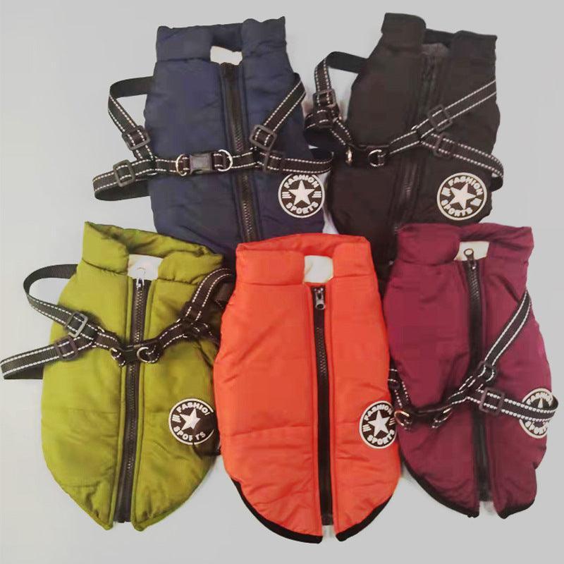 Cozy Cotton Padded Pet Clothes For Autumn And Winter