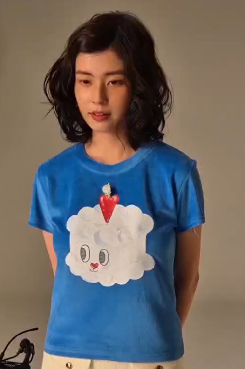 [CLOUD CAKE] Women's Fashion T-Shirt Round Neck