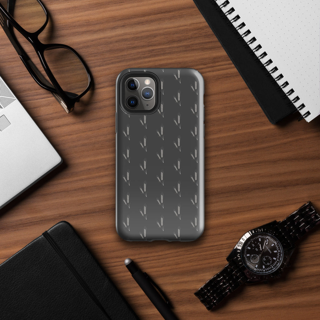 Grano Pattern Tough Case for iPhone® - Dark Grey-1